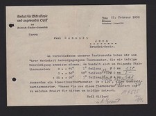 JENA-Abbeanum, Brief 1938, Anstalt für Mikroskopie und angewandte Optik