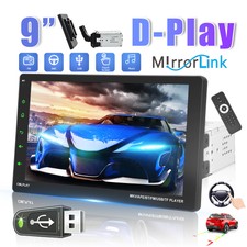 1 Din  Bluetooth Autoradio 9'' Abnehmbarer Bildschirm ISO/Android CarPlayMP5 USB