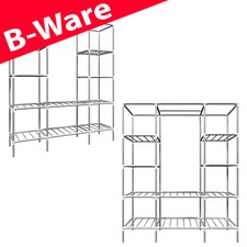 B-Ware Breiter XXL Kleiderschrank Regal Kleiderstange 178x148x44,5cm Faltschrank