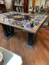 Wunderschön Mosaik Pietra Dura Italienische Table Mit Edelsteine Inlay, Signiert