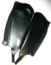 ♥HKM Reitstiefelchaps Stiefelschaft Lederchaps - Profi -Chaps Leder S/M W34 H38♥