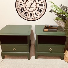 Hirsch Minnesänger Nachttisch Paar mit Schubladen, Nachtschränken, Farbe wählen