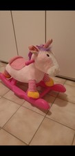 Schaukelpferd Einhorn Rosa Plüsch