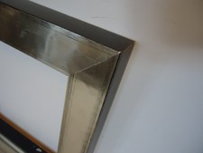 Bilderrahmen 20x20cm silber Holz Rahmen für Keilrahmen Leinwand geeignet