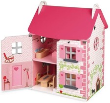 Janod Puppenhaus Mademoiselle aus Holz inkl Zubehör für Kinder B-Ware 