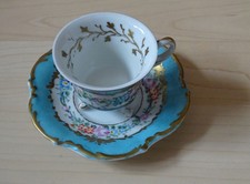 * Mokkatasse / Sammeltasse mit Unterteller –Limoges France – Peint a la Main *