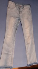 hellblaue Jeans Bootcut / mit Schlag Marke: H&M Größe 164 Hose mit Fransen