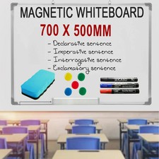 700X500MM Magnet Trocken Tuch Whiteboard Weiß Hinweis Memo Board Stift Home Office