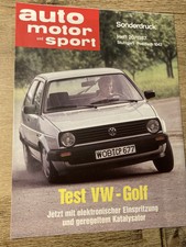 VW Golf 2, MK2 Sonderdruck Auto Motor & Sport Prospekt Heft 20/87 Test VW Golf