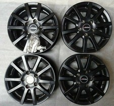 4 Alufelgen HYUNDAI KIA MAZDA MITSUBISHI 6Jx15 ET 53 AUTEC S6015 schwarz RDKS