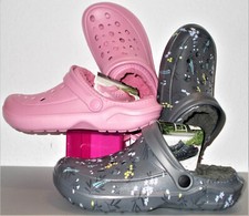 Damen Winter Clogs Hausschuhe warm gefüttert Gartenclogs Schlappen Gr.37-41 NEU