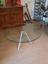 Designer Couchtisch, rund,  Ø 110 cm, Höhe 50 cm, Chrom, gepflegter Zustand