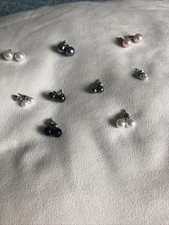 Bundle von Pearl wie Ohrringe verschiedene Farben & Größen 9 Paar