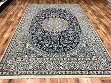 Perserteppich Perser Orient Teppich Nain Wolle & Seide Perserteppich 290 x 194 