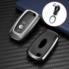 Schlüsselhülle Fernbedienung Cover Schutz für Ford Fiesta Mustang Focus Silber