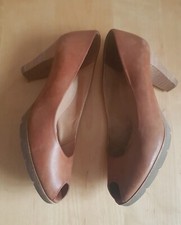 Herbstschuhe Peeptoes Paul Green Gr. 41 - 6 1/2 rehbraun weiches Glattleder