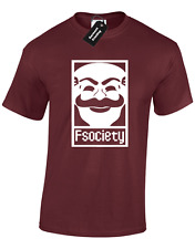 F Society Herren T Shirt Herr Roboter Evil Corp Cyber Hacker Programmer PC Code S-XXXL