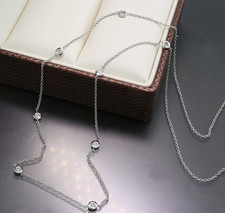 Brillant - Collier 8 Diamanten 18kt/750 Weißgold Wert 2.170,-- Euro Neu