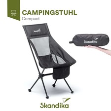 Skandika Campingstuhl Compact bis 150 kg belastbar klein faltbar schwarz B-Ware