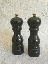 Salz- und Pfeffermühlen Set Paris Peugeot Mahlwerk Holz schwarz 17,5cm Salzmühle