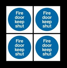 Fire Door Keep Shut Zeichen, Aufkleber Pack 9 - 85mm x 85mm-Escape geschlossen Exit