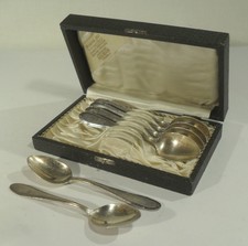 6 antike WMF Art Deco TEELÖFFEL 90er versilbert 6 Personen Kaffeebesteck