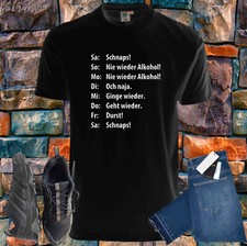 Alkohol Woche Herrentag Party black T- Shirt Tshirt Mann Herren 