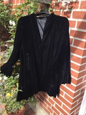 Bildschöner Mantel Samtjacke  Designer Joachim Schimanski  Gr. XL  50 52 Seide
