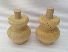 2 x Ø 70mm  Möbelfüße Möbelfuß Schrankfüße Schrankfuß Holz Fichte