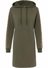 Neu Sweatkleid Gr 40/42 Dunkeloliv Mokkabraun Damen Sweat-Dress