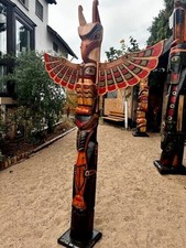 Totempfahl Marterpfahl Deco Totem Pole Wood 2,00 Meter Indianer Dekoration LBH 