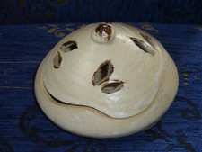 Duftschale aus Ton für Duftmischung Toilette Bad mit Deckel handgetöpfert