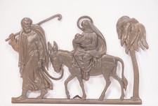 Original SHW Eisen Kunst Guss 20052 Flucht nach Ägypten Maria Josef m. Jesuskind