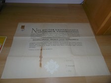 Urkunde Diplom Universität Wien Karlsburg Rumänien Bucowina - Danilewicz 1927