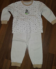 FIXONI Schlafanzug Zweiteiler Gr86/92 beige braun Stern zweiteilig MädchenWieNEU