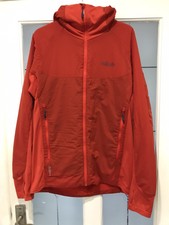 Rab Alpha Flux Herren Medium Rot Wandern Kapuze Winterjacke Mantel. Toller Zustand