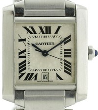 Cartier Tank Francaise Luxus Herrenuhr Automatic Ref.2302 Edelstahl Saphirglas 