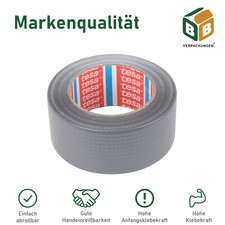 Tesa Panzertape 04610 5cm x 50m Basic Duct Tape Gewebeband Gaffa Tape