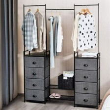 Heavy DUTY Kleidung RAIL Rack KLEIDUNGSSTÜCK HANGING Display Ständer Schuhschrank Regale