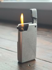 Seltenes Vintage Sammlerstück Aluminium Graben Art Benzinfeuerzeug in funktionsfähigem Zustand 