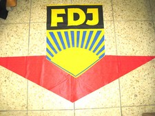 FDJ Aufnäher Junger Pionier FDJ Halstuch  Fahnen Ostalgie Mottoparty  DDR Deko  