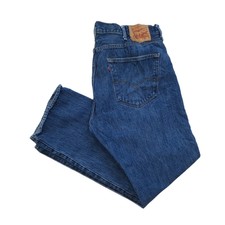 Levi's 501 Jeans Denim blau normale gerade Passform Herren 36W 30L Button Fly