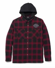HARLEY-DAVIDSON Hemd mit abnehmbarer Kapuze für Herren Bar & Shield Tall