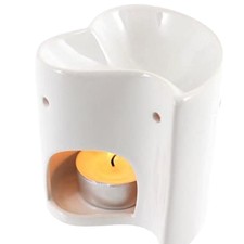 Weiß Liebe Herz Wachs Schmilzt Ölbrenner Keramik Heim Duft Aromatherapie Dekor