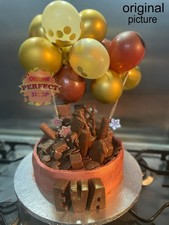 10 x Konfetti Ballon Kuchen Topper Kuchen Konfetti Ballons Mini Gold Silber Dekor