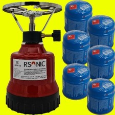 Camping Gaskocher Campingkocher Shisha Kohleanzünder + 6x 190g GasKartuschen