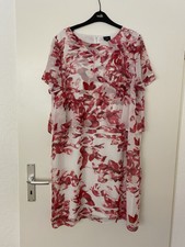 schönes Kleid von Bexleys Gr. 46 midi Lagenlook Blumenmuster luftig Kurzarm