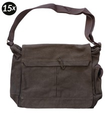 15x HALFAR Umhängetasche Nature Schultertasche Arbeitstasche Baumwolle braun NEU