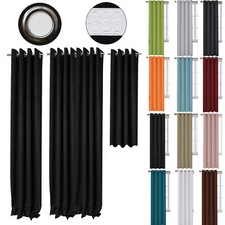 VERDUNKELUNG Gardine Vorhang GLATT Ösen Kräuselband Thermo Blickdicht WEICH