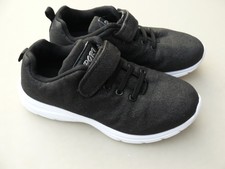 Sneaker Sportschuh, Schuhe, Gr. 35, Schwarz mit Glitzer, Klettverschluss